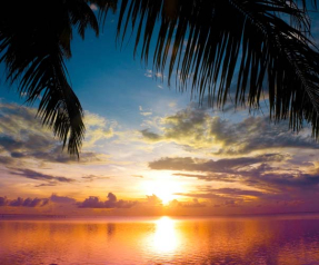 Закат в море