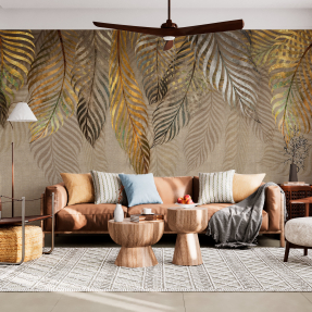 Золотые пальмовые листья