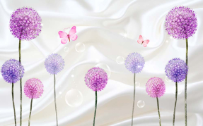 Одуванчики на шелке