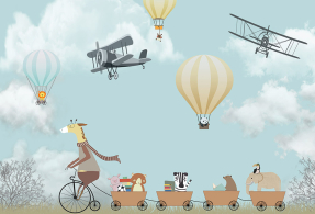 Жираф с тележками