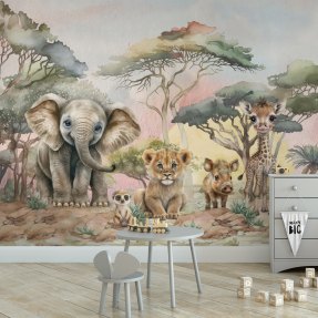 Акварельные зверята