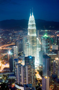 Небоскребы ночью