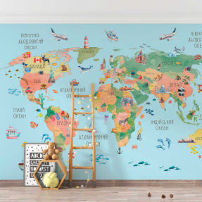 Яркая карта мира