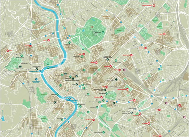 Карта Рима