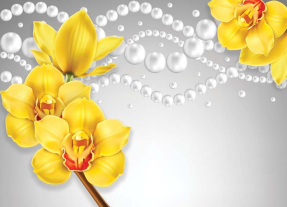 Орхидеи с жемчугом