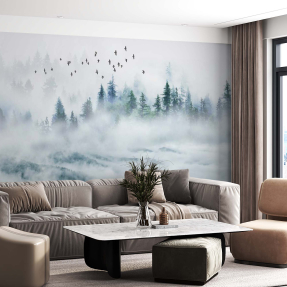 Сосновий ліс в тумані