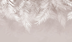 Розовые листья пальмы