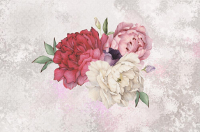 Нарисованные пионы