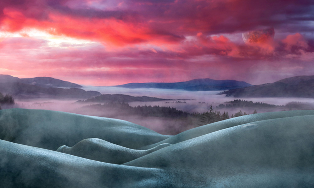 Горы на закате