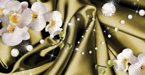 Орхидеи на шелке