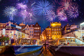 Фейерверки в Амстердаме