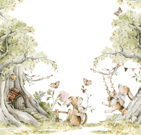 Зайчики на лужайке