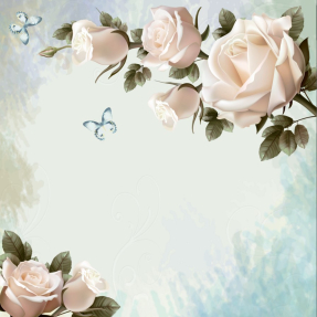 Розы на голубом фоне