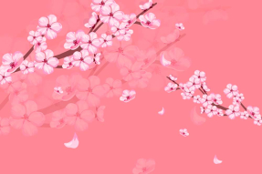 Нарисованная сакура