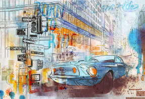 Акварельное авто