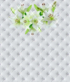 Лилии на ткани