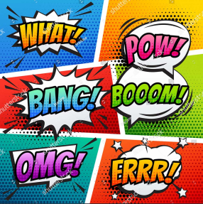 Комикс с надписями