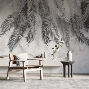 Пір'я на тлі мармуру