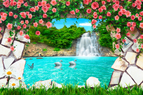 Лебеди на пруду