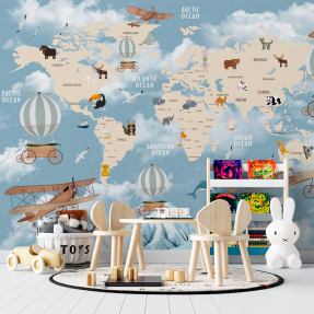 Детская карта мира
