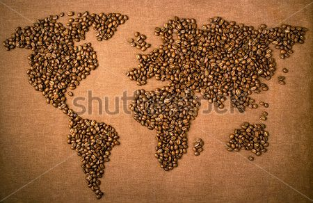 Карта из кофе Карта из кофе