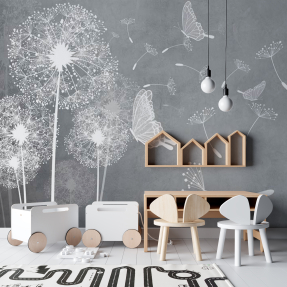 Белые одуванчики