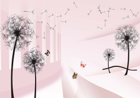 Розовые одуванчики