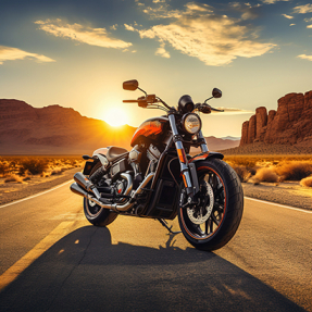 Харлей Дэвидсон на закате