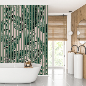 Тропічні листя за ширмою