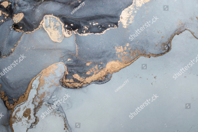 Серая абстракция с золотом