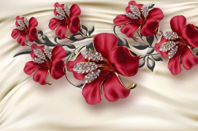 Розы на шелке