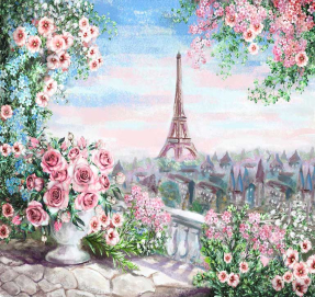 Фреска с цветами