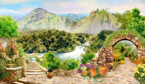 Вид на водопад