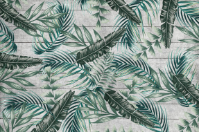 Листья на фоне досок