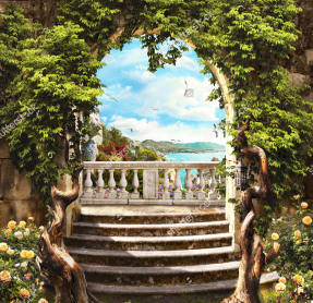 Тераса в саду