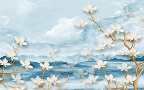 3Д компоновка с цветами