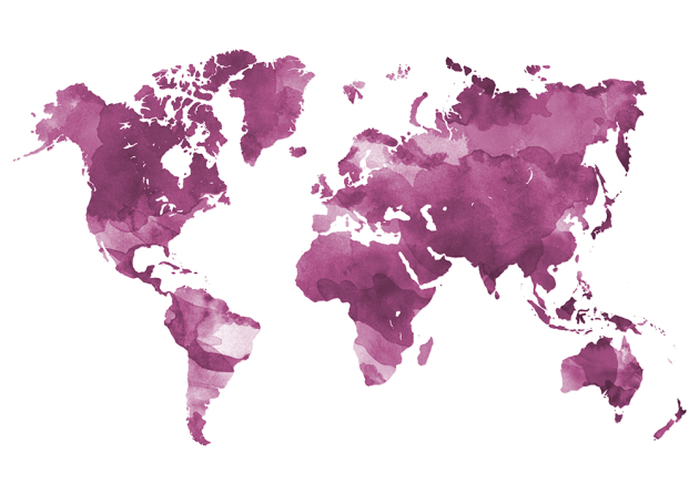 Фіолетова карта світу