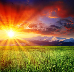 Лучи солнца в полях