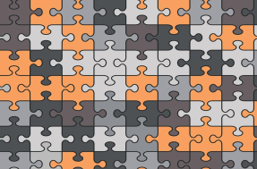 Стена из пазлов