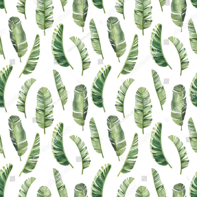 Акварельные банановые листья