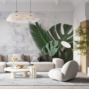 Листья на белом фоне