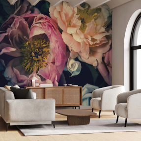 Разноцветные пионы