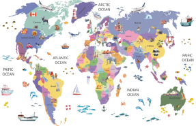 Детская карта на английском