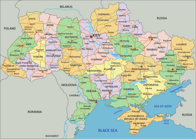 Карта Украины