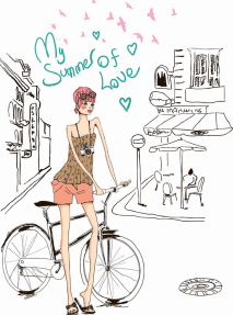 Девушка с велосипедом