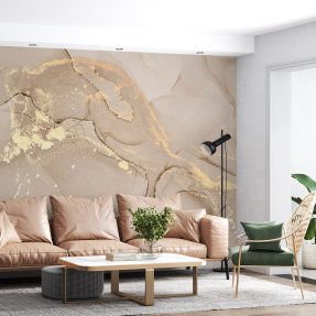 Бежевий арт флюїд із золотом