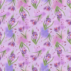 Акварельные крокусы