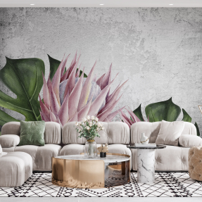 Монстера с цветком