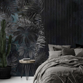 Тропические листья на стене