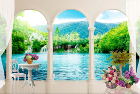 Вид на водопады